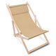 Holzliegestuhl mit Kissen Leinen-Imitat Desert Sand-S
