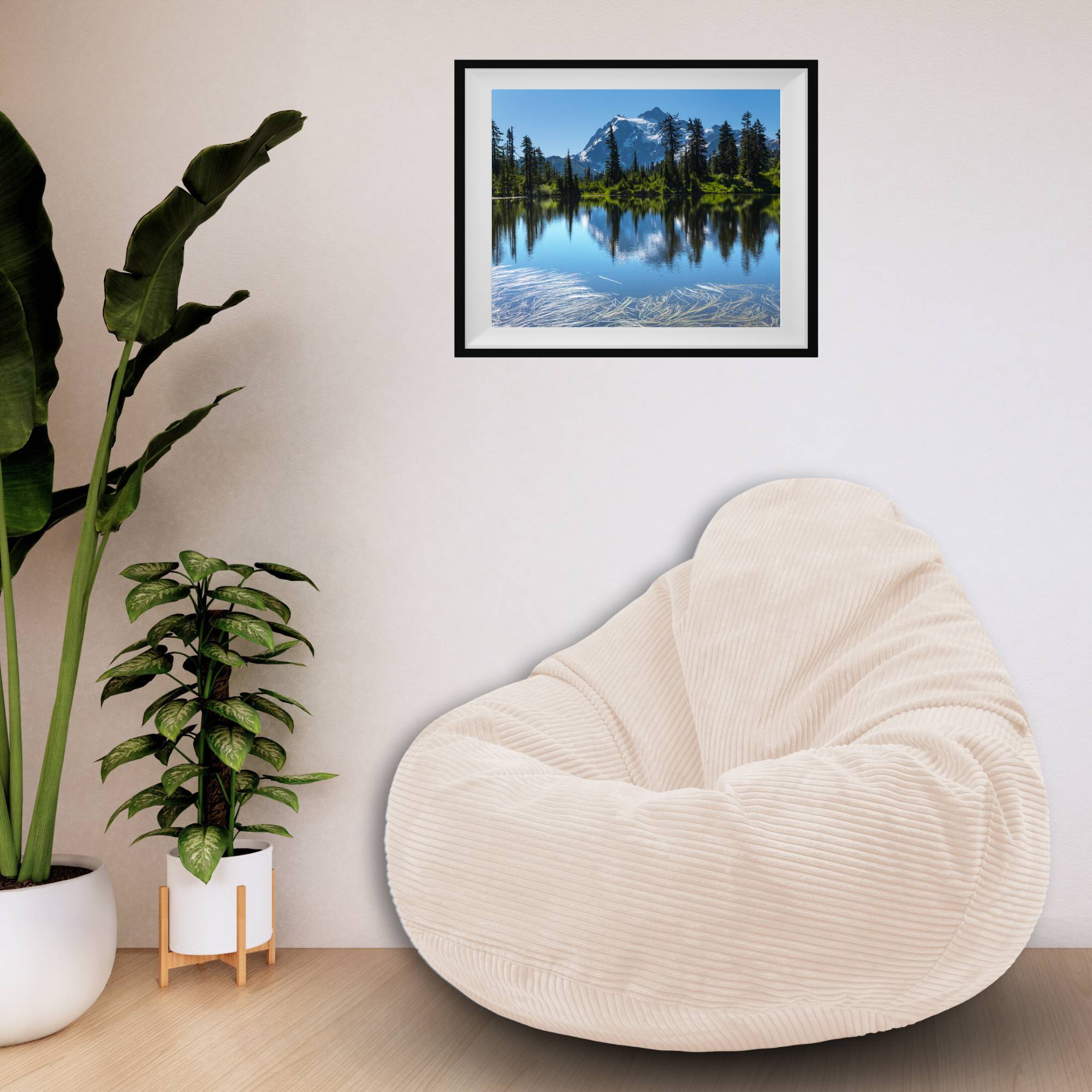 Paradise Hocker mit Fußstütze Vanilleeis-M