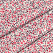 Kleine rosa Blumen-Samt