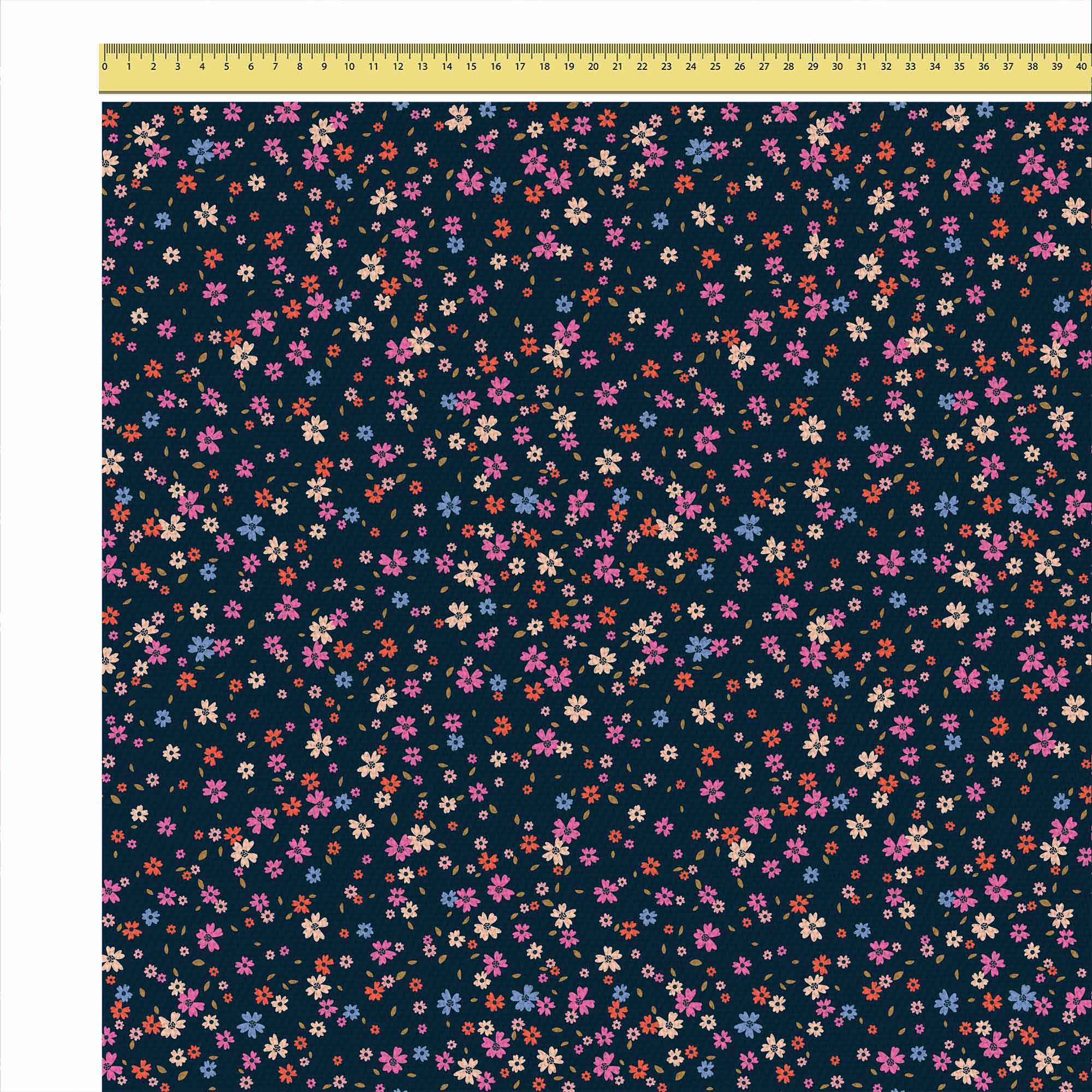 Kleines Blumenmuster-Oxford