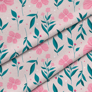 Zarte Rosa Blumen-Tischdeckenstoff