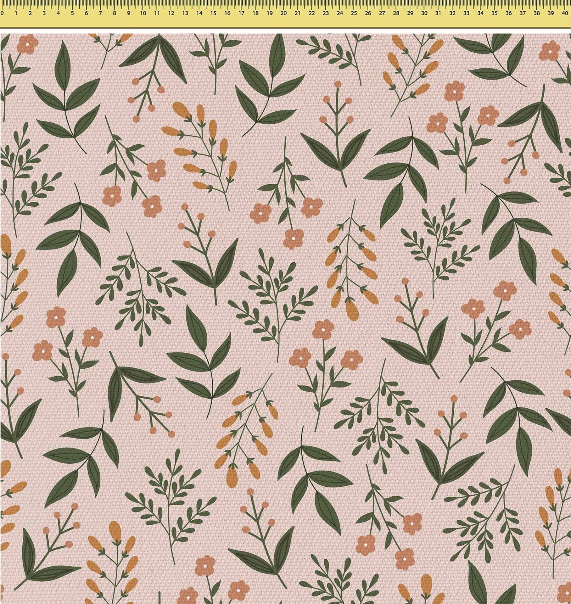 Botanical Beige Pattern-Tkanina Obrusowa