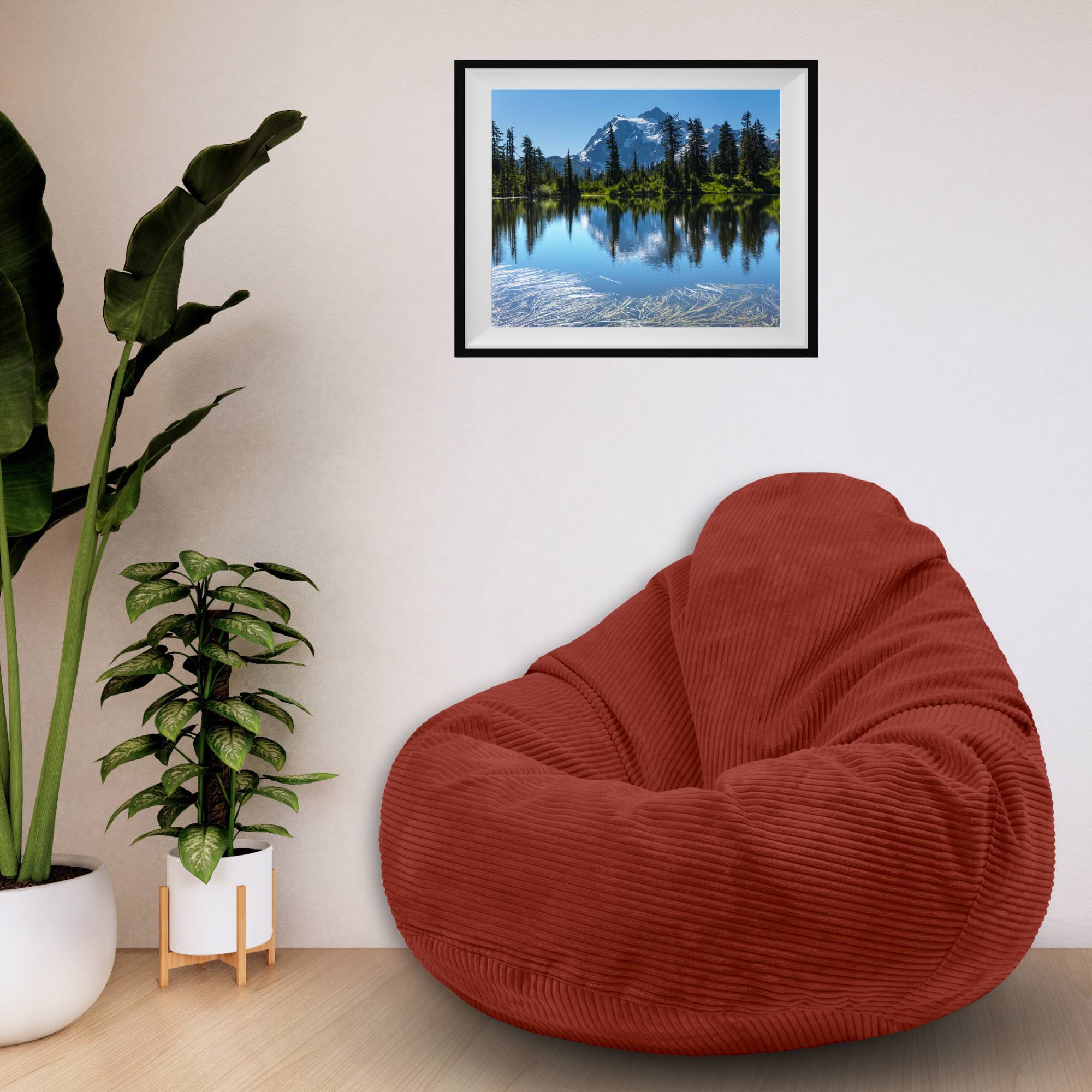 Paradise Hocker mit Fußstütze Gebrannter Ziegel