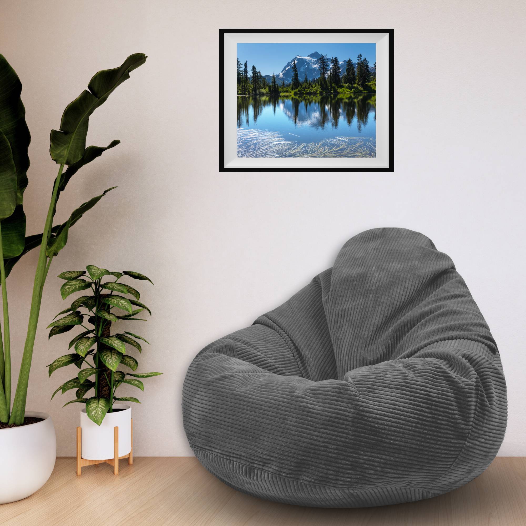 Paradise Hocker mit Fußstütze Granitgrau