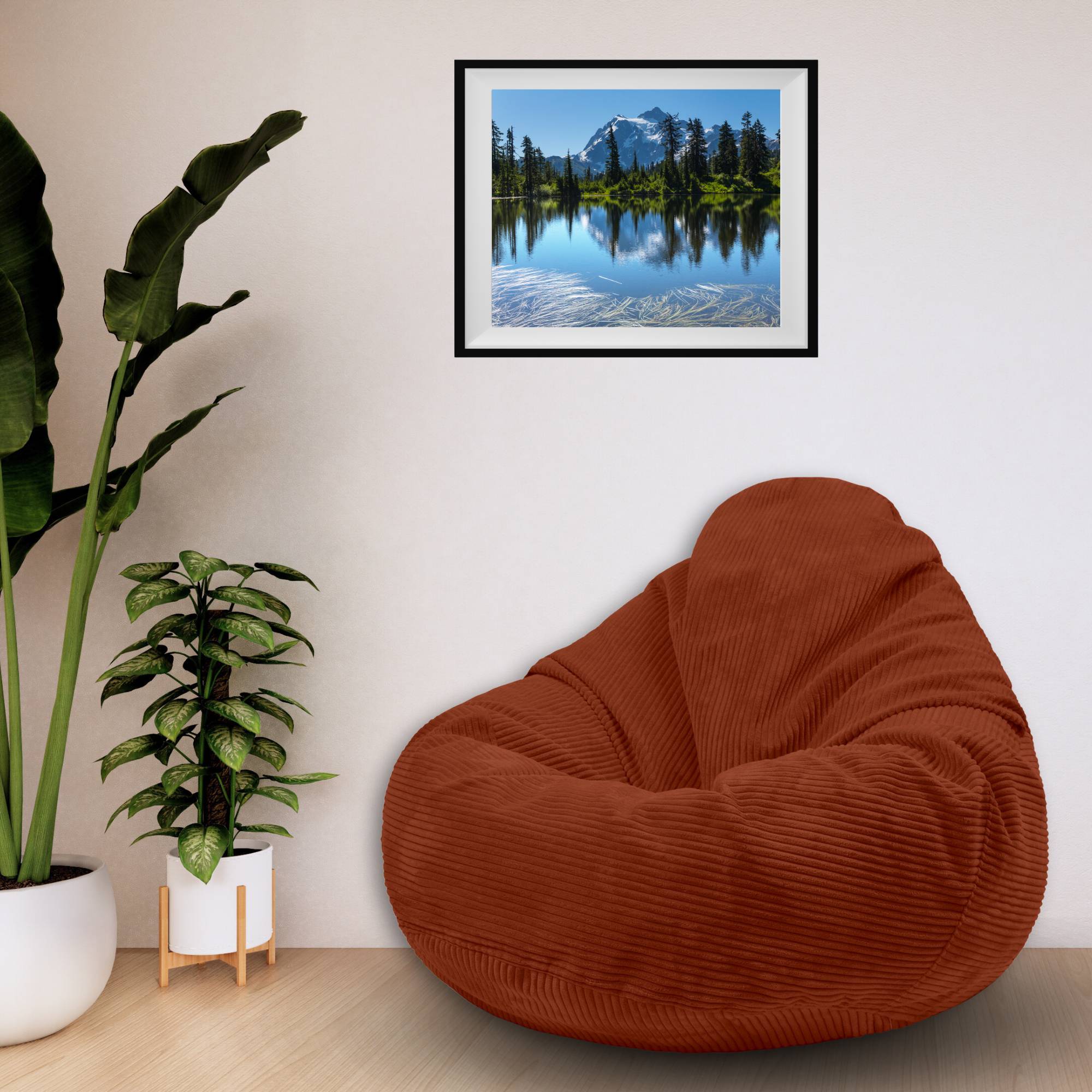 Puf Paradise z Podnóżkiem Indian tan-S