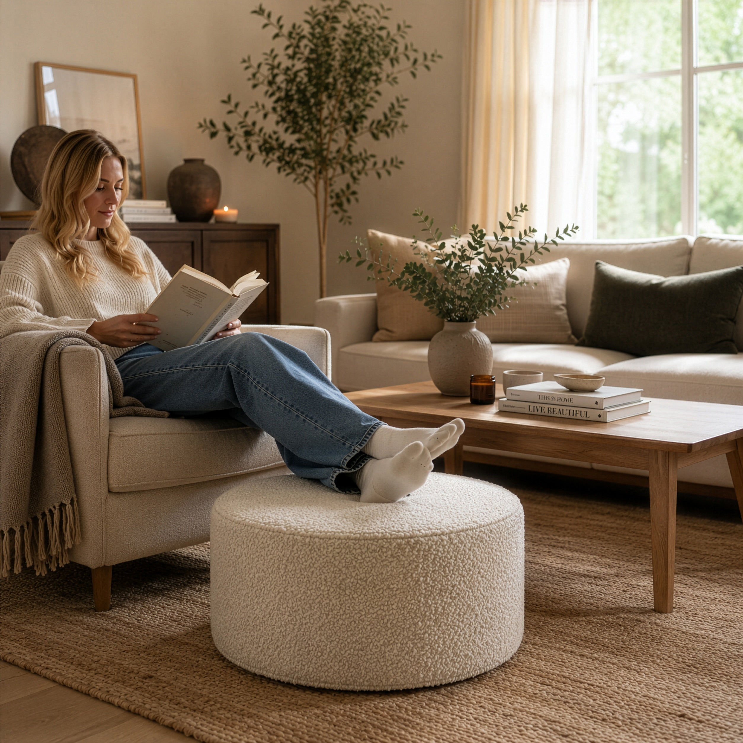 Sitzpouf Qubik Braunbär-50x50 CM