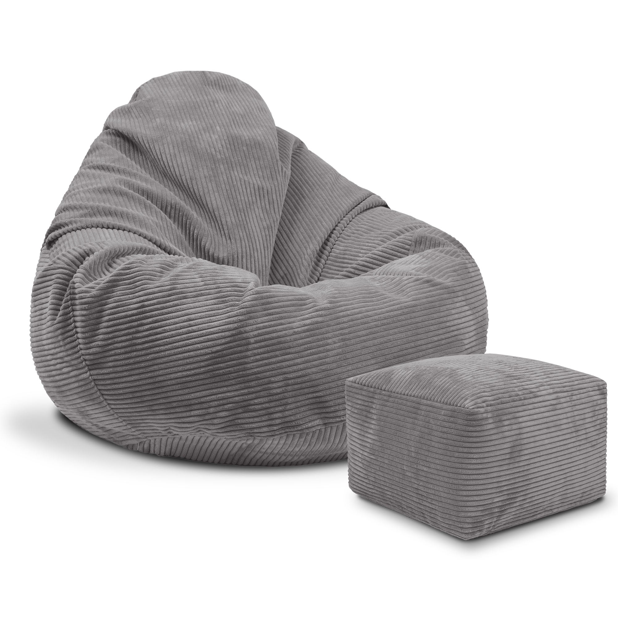 Paradise Hocker mit Fußstütze Frostgrau