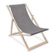 Liegestuhl aus Holz Lincoln Frost Grey