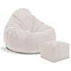 Paradise Sitzsack mit Fußhocker White Dove