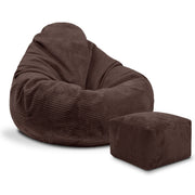 Paradise Hocker mit Fußstütze Dunkle Schokolade