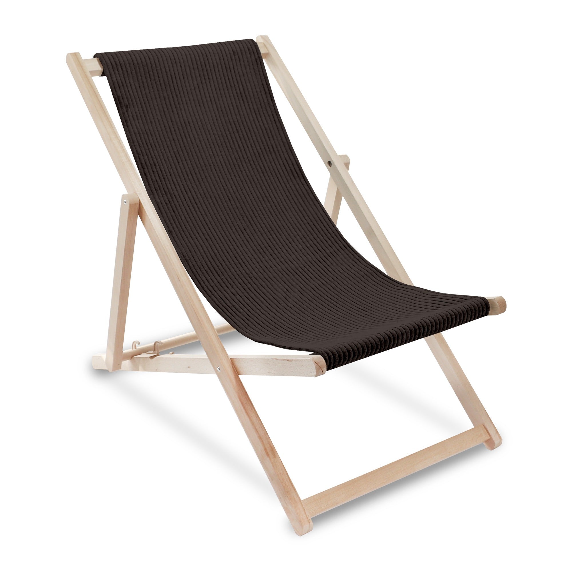 Liegestuhl aus Holz Lincoln Dark Chocolate