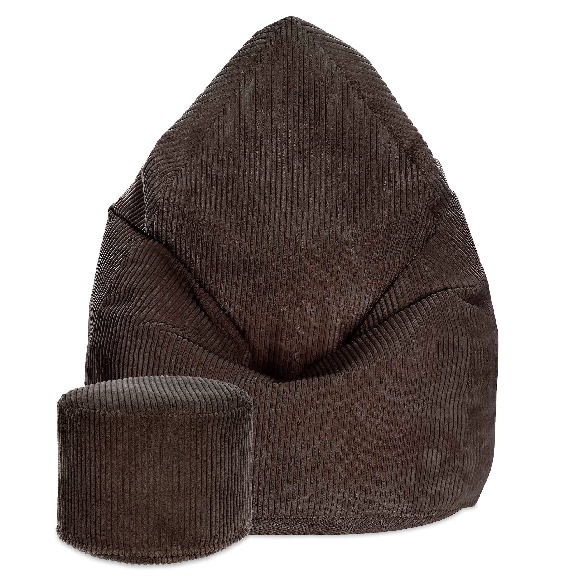 Runder Hocker Fußstütze Lincoln Dark Chocolate-M