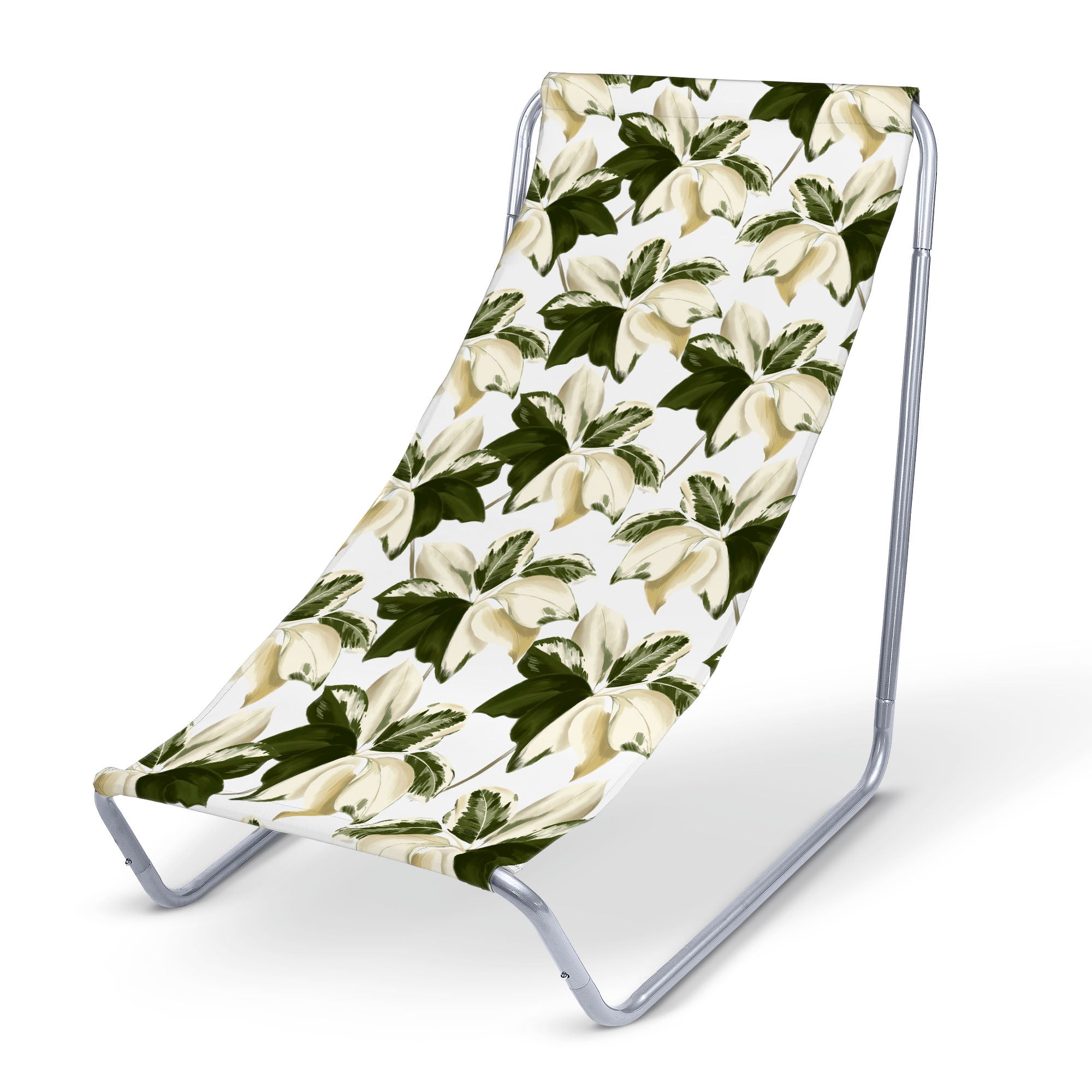 Metallliegestuhl Botanische Blätter