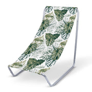 Metallliegestuhl Monstera grünes Blatt