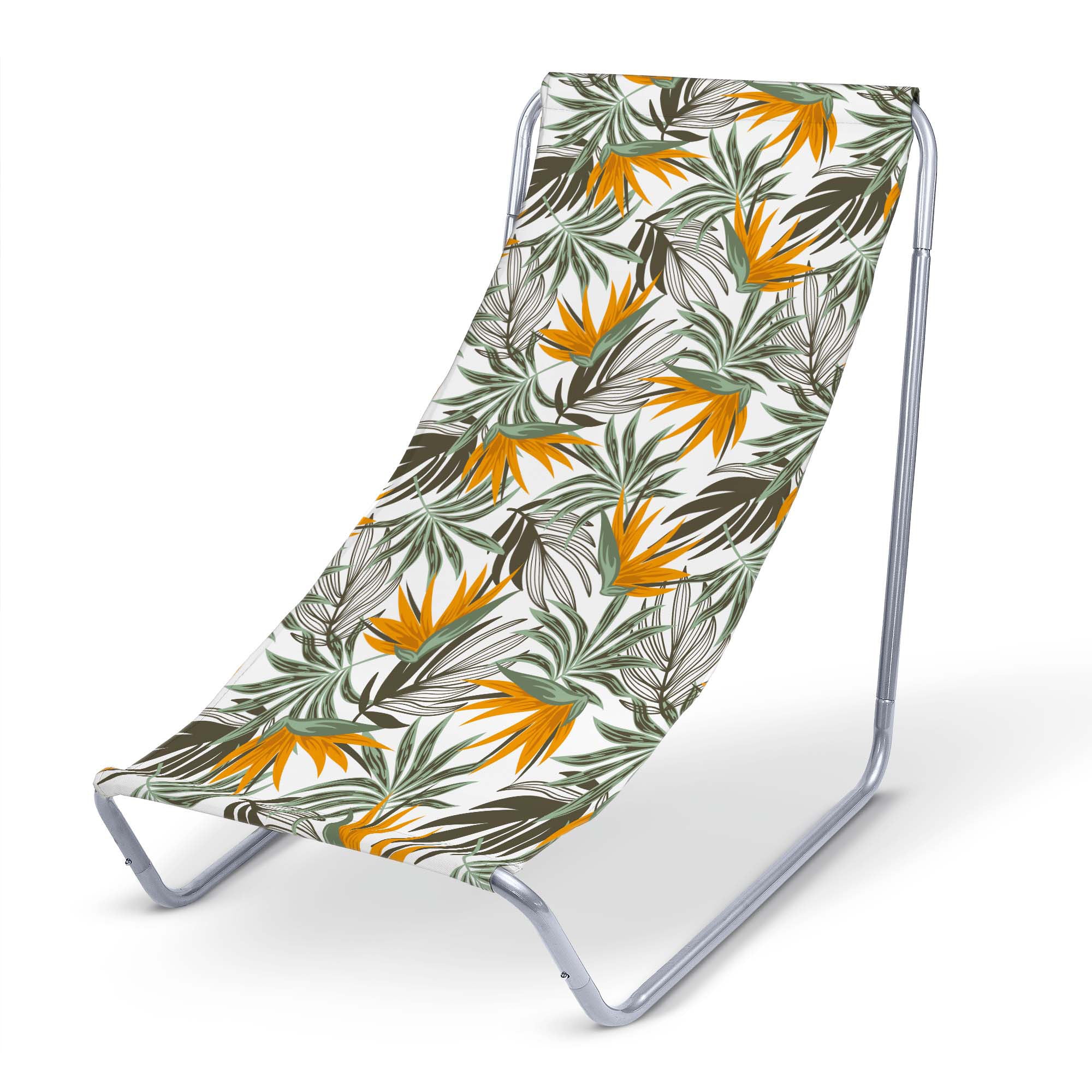 Metallliegestuhl Orange Strelizie