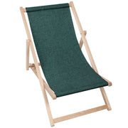 Holzliegestuhl Leinenimitation Sea Abyss-S