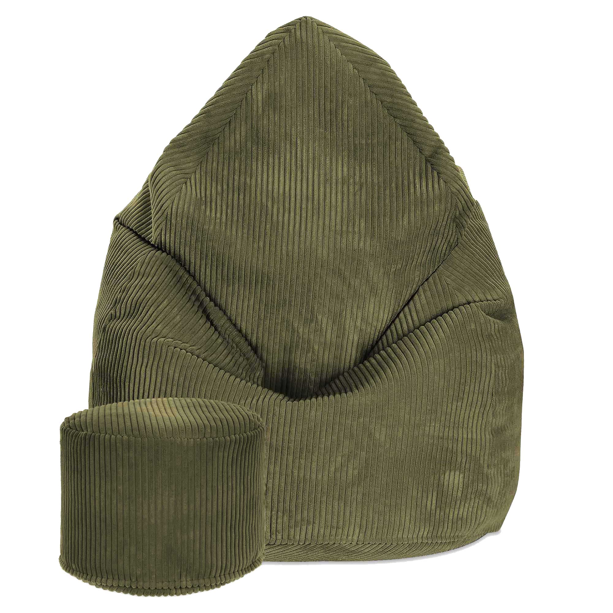 Runder Hocker Fußstütze Lincoln Dark Olive