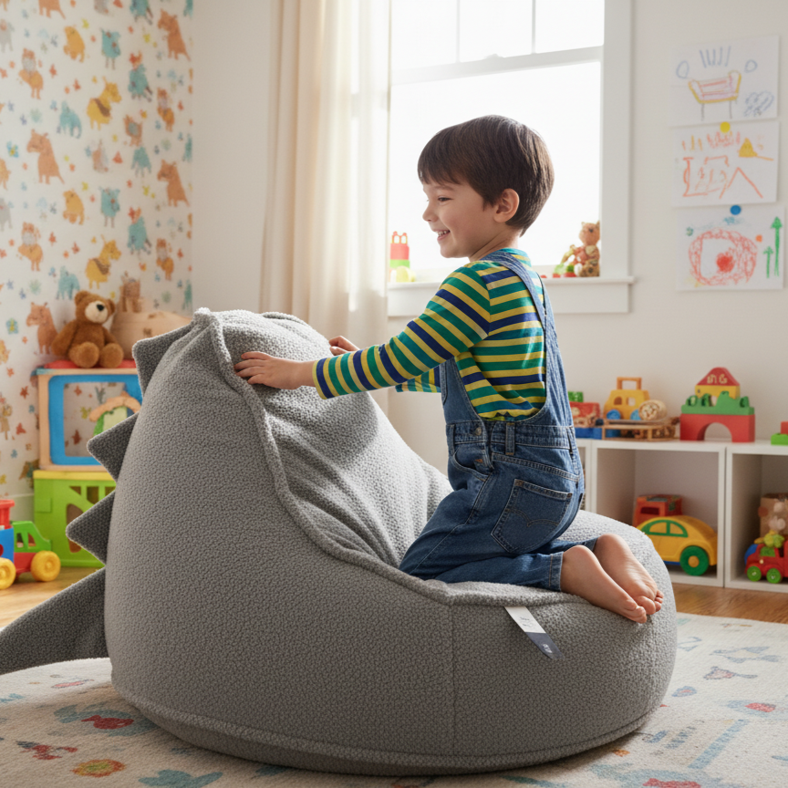 Sitzpouf Animo Dino Kakaobraun