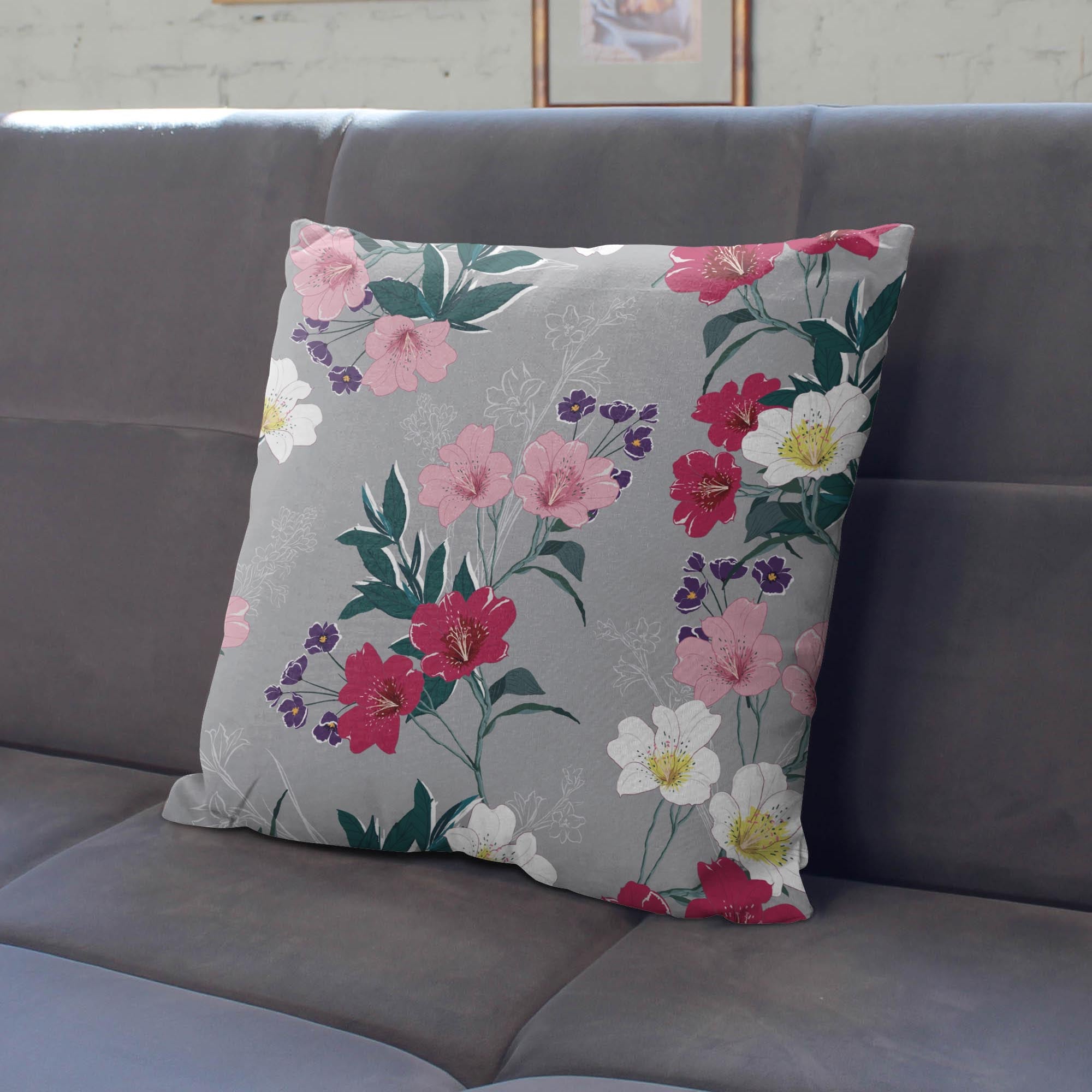 Blumen Auf Grauem Hintergrund