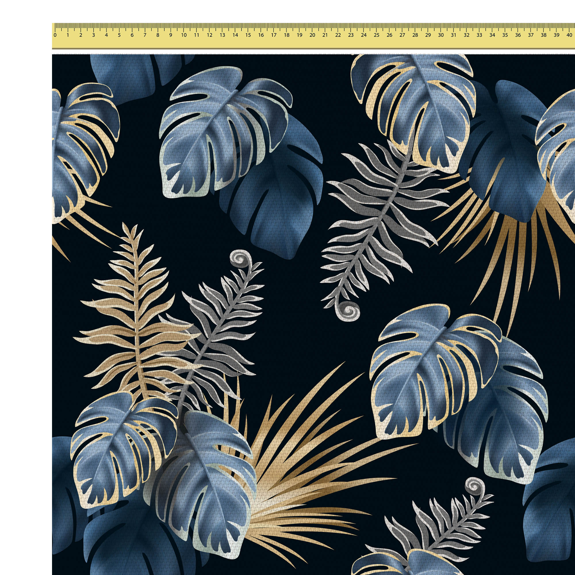 Blau Und Gold Tropisch