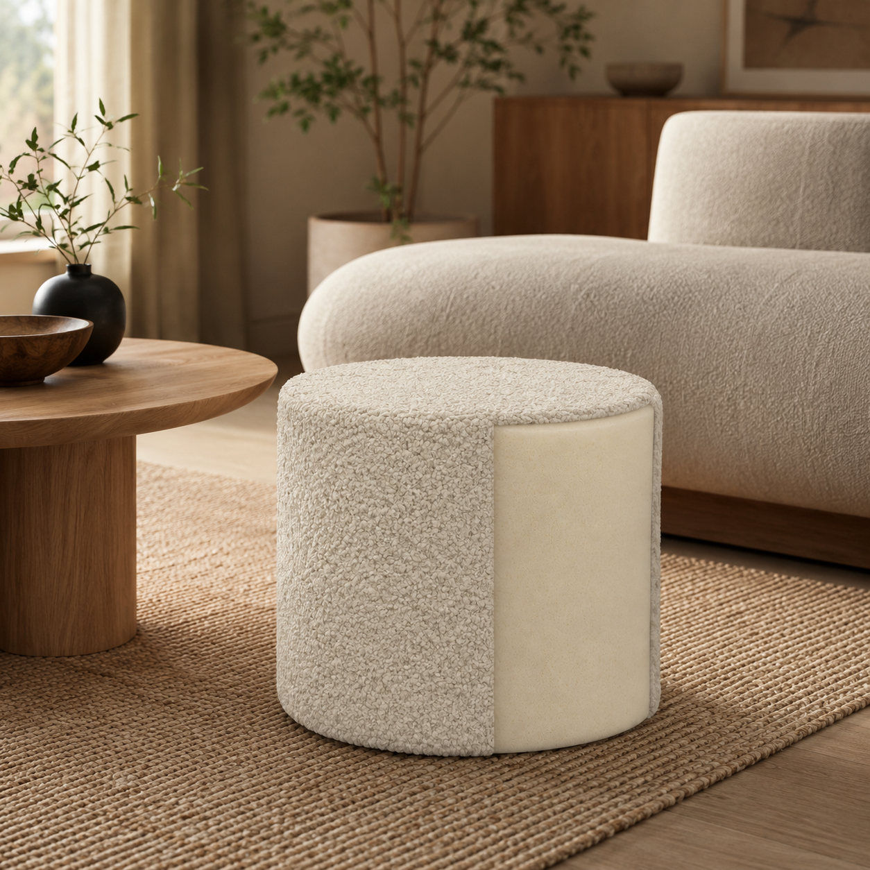 Sitzpouf Qubik Braunbär-50x50 CM
