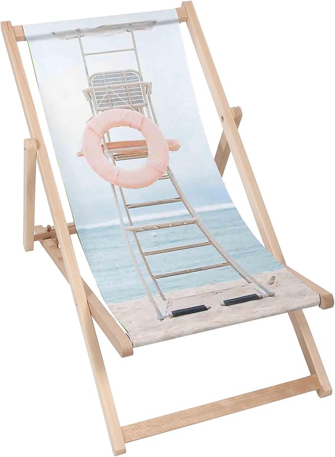Holzliegestuhl Vintage Rettungsschwimmer