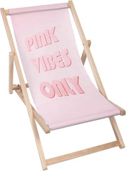 Leżak drewniany Pink Vibes Only