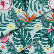 Neon Exotic Flowers-Tischdeckenstoff