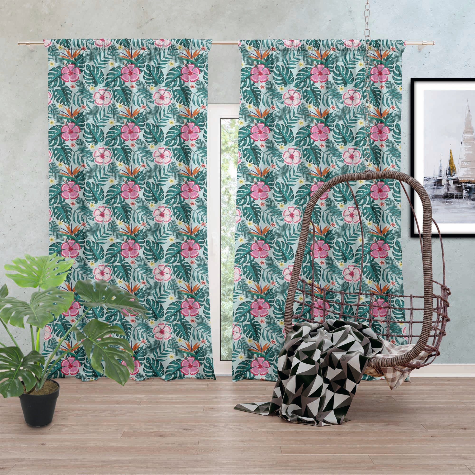 Neon exotische Blumen