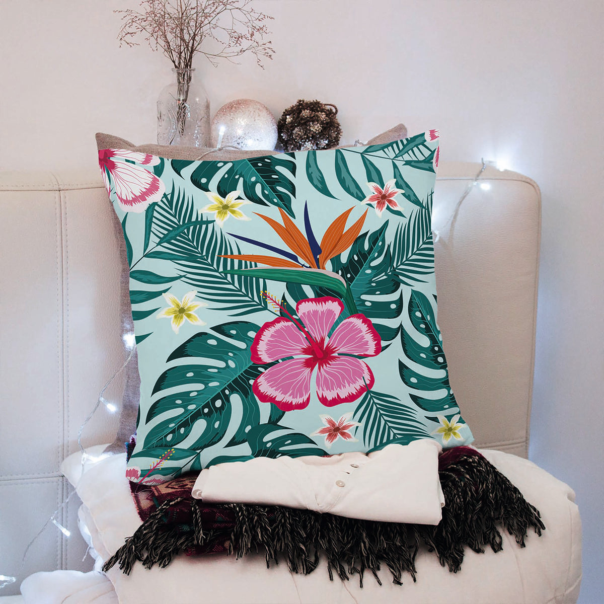Neon exotische Blumen