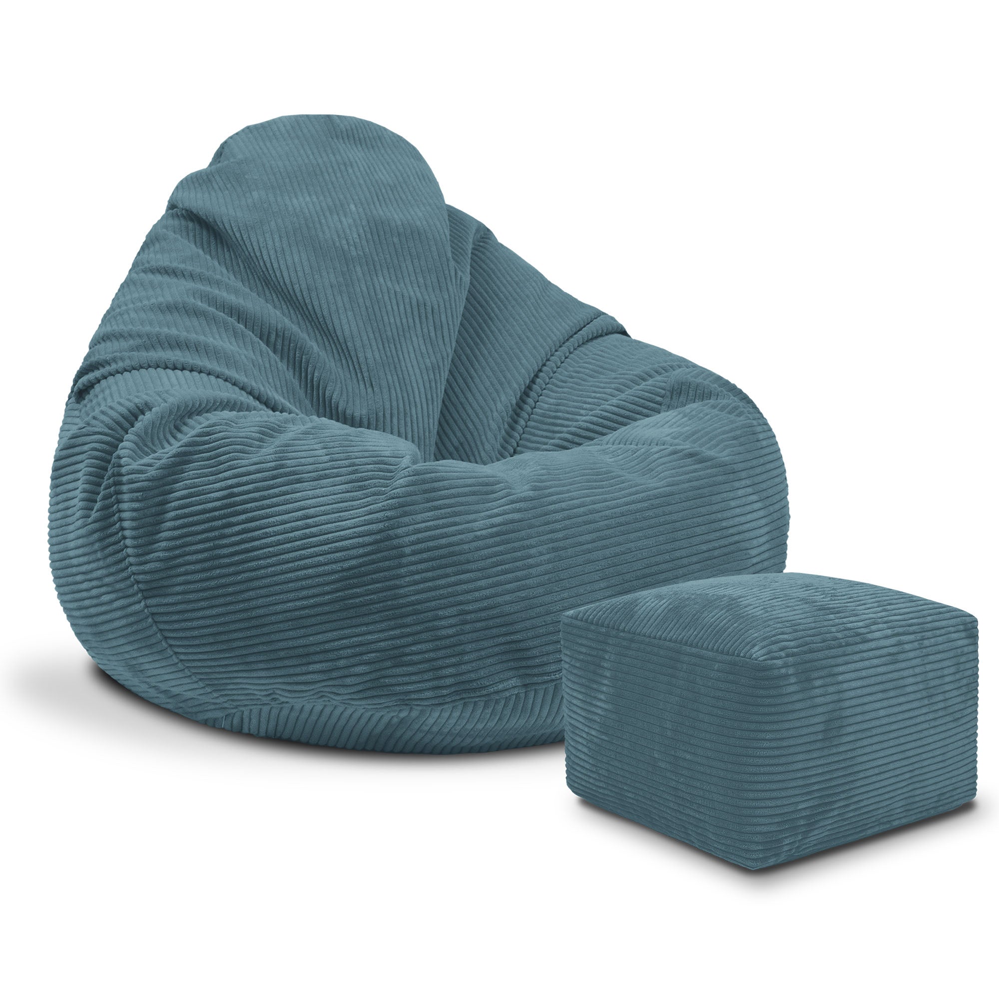 Paradise Hocker mit Fußstütze Ozeantiefe-M