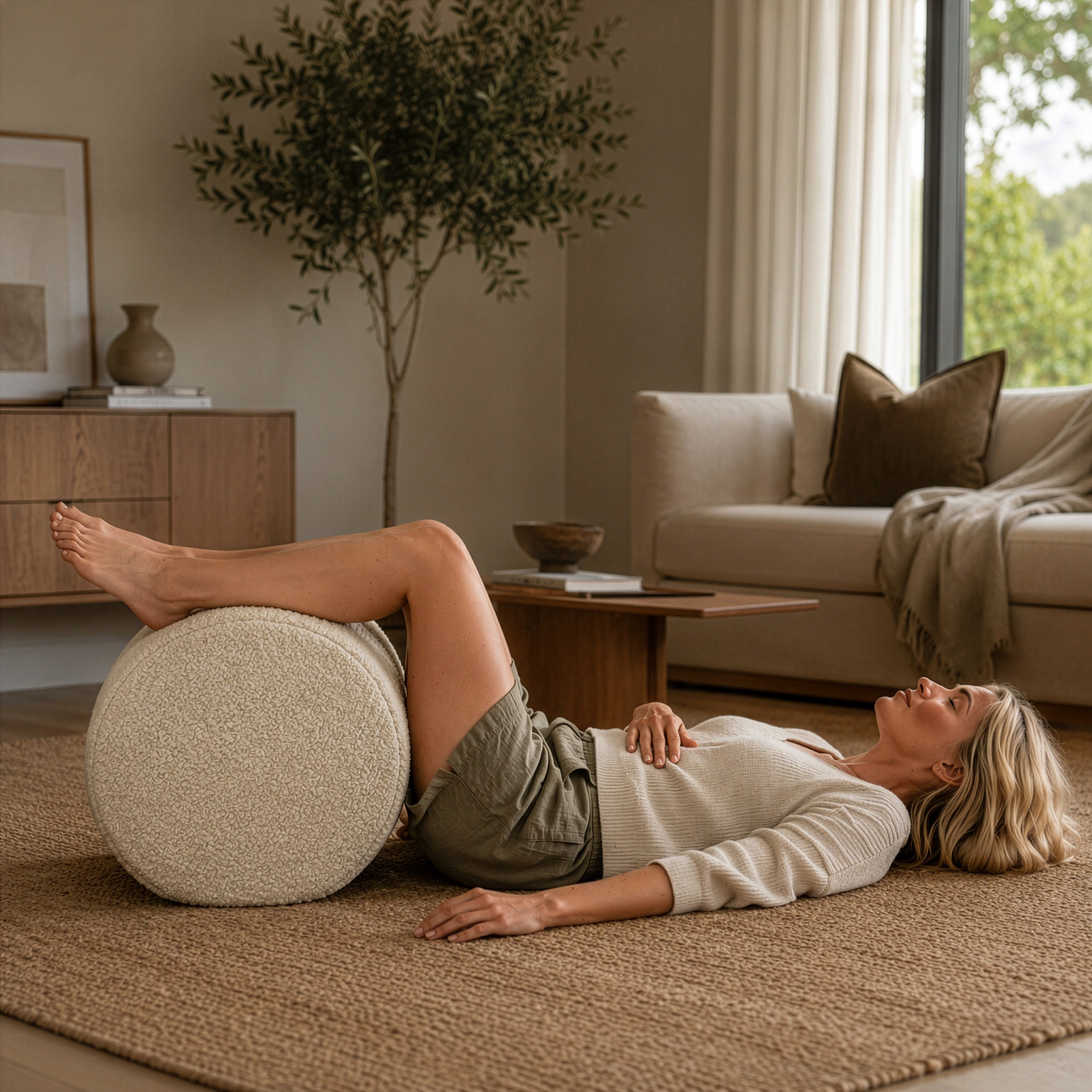 Sitzpouf Qubik Braunbär-50x50 CM