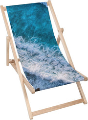 Holzliegestuhl Strandwellen