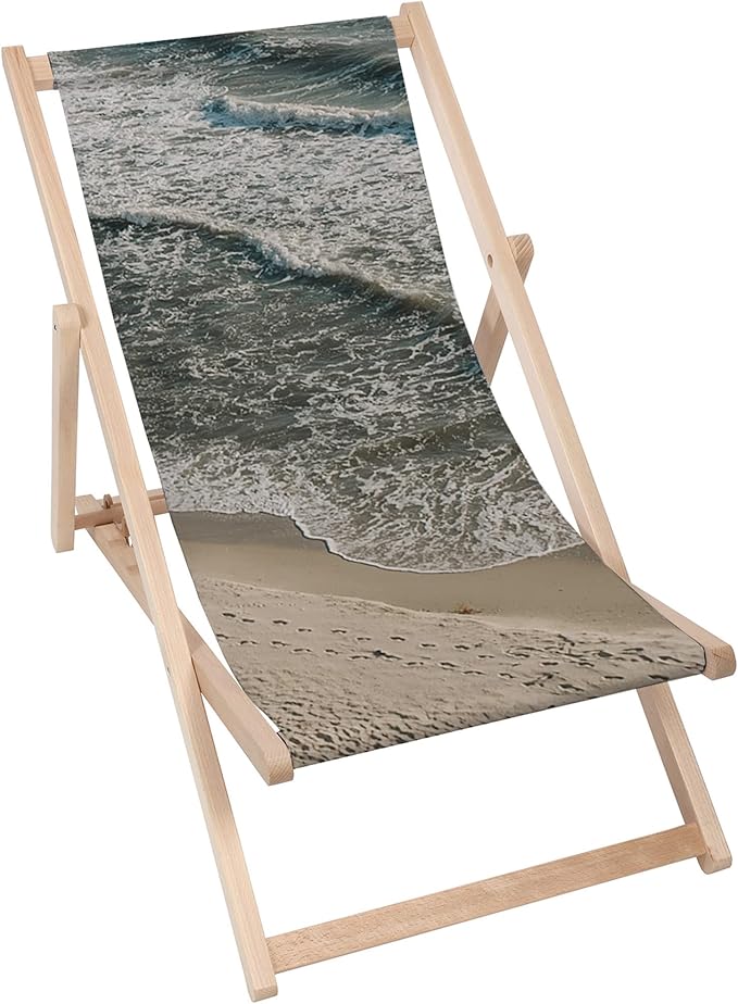 Holzliegestuhl Ruhiger Strand