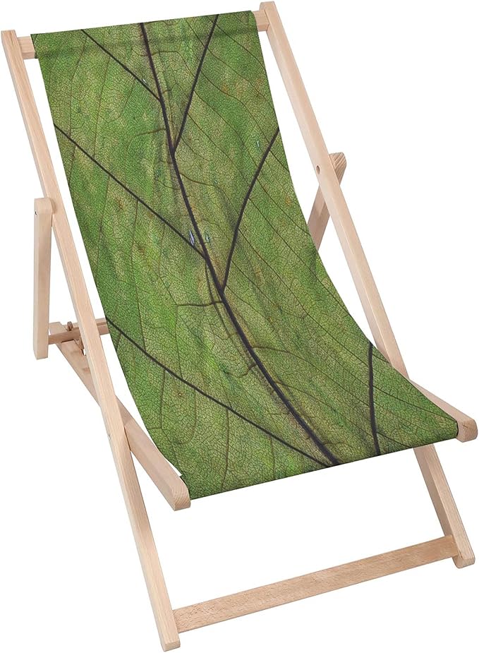 Holzliegestuhl Grünes Blatt