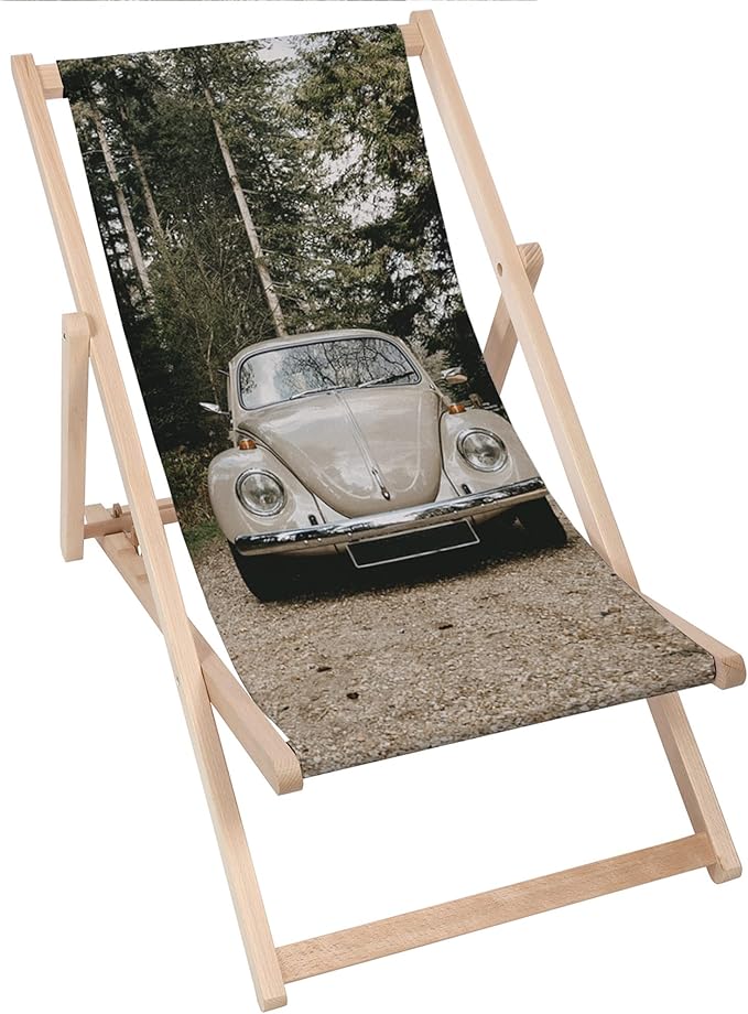 Holzliegestuhl In die Wildnis