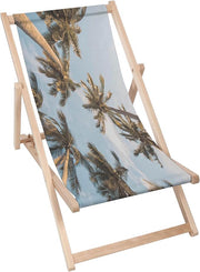 Holzliegestuhl Palmenhimmel