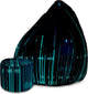 Puf Pearshape z podnóżkiem Binary Code-Velvet