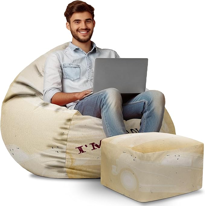 Paradise Sitzsack mit Fußhocker Vintage Cars
