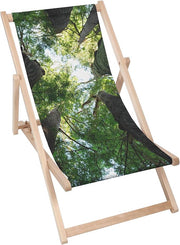 Holzliegestuhl Bäume