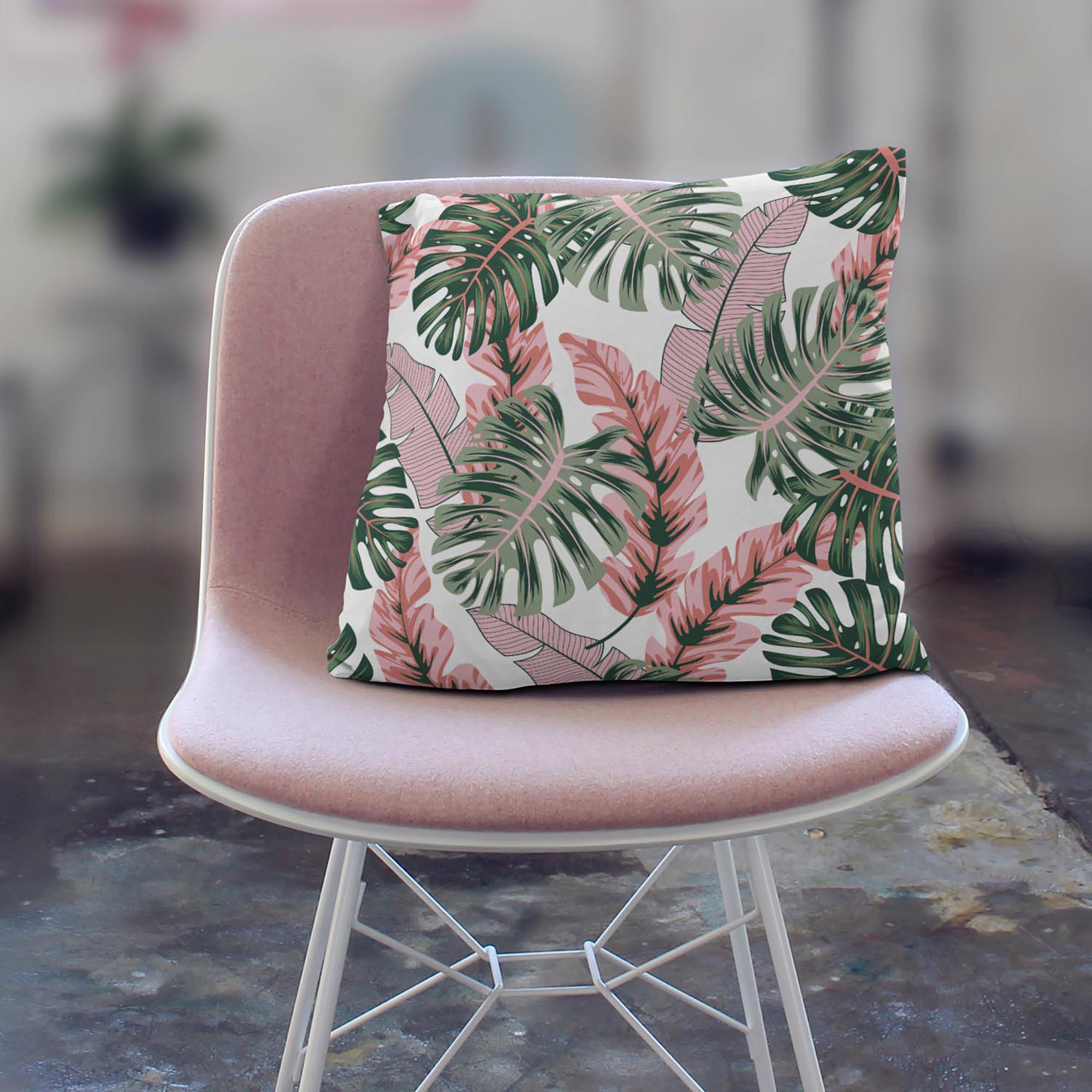 Tropical Pink and Green Leaves-Oxford