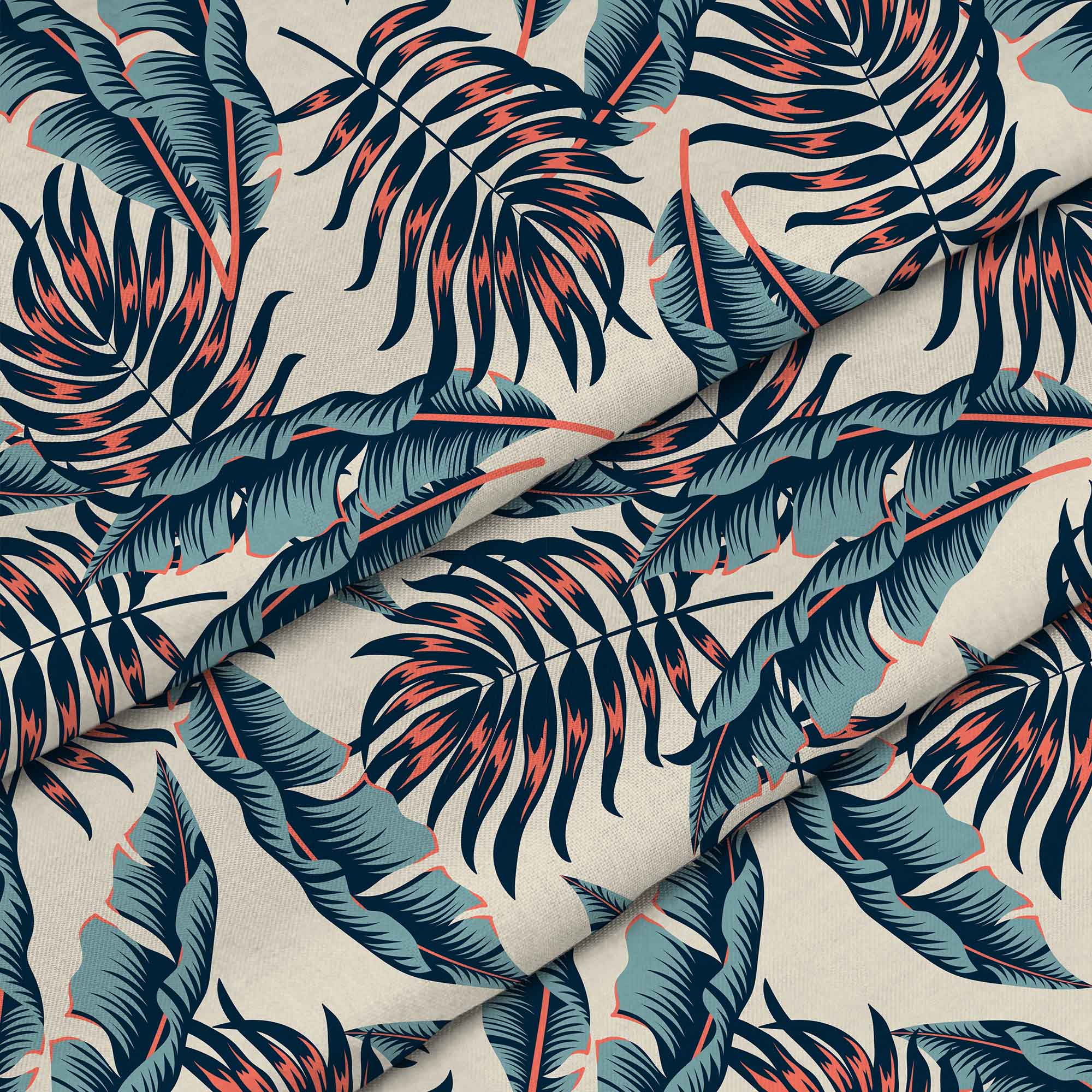 Tropical Beige Leaves-Oxford