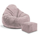 Paradise Hocker mit Fußstütze Silberrosa-S