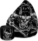 Sedací vak Pearshape s podnožkou Smokey Man-Oxford