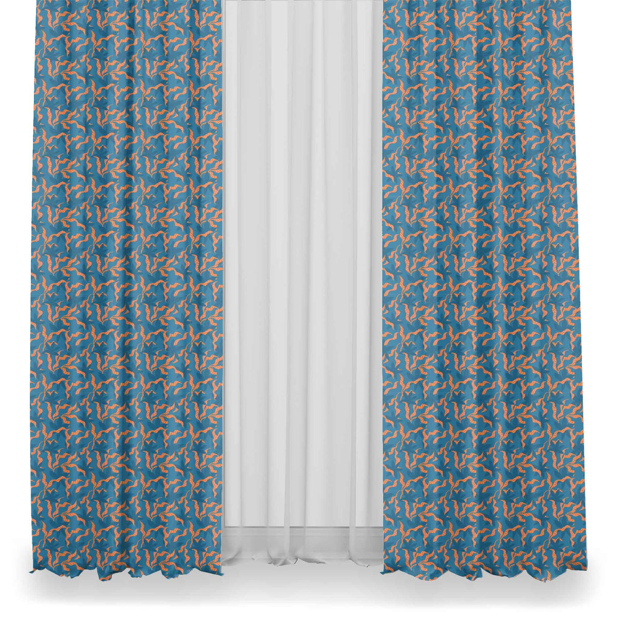 Moderne Blätter und Blumen-Velours
