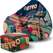 Paradise Sitzsack mit Fußhocker Retro Men's-Oxford