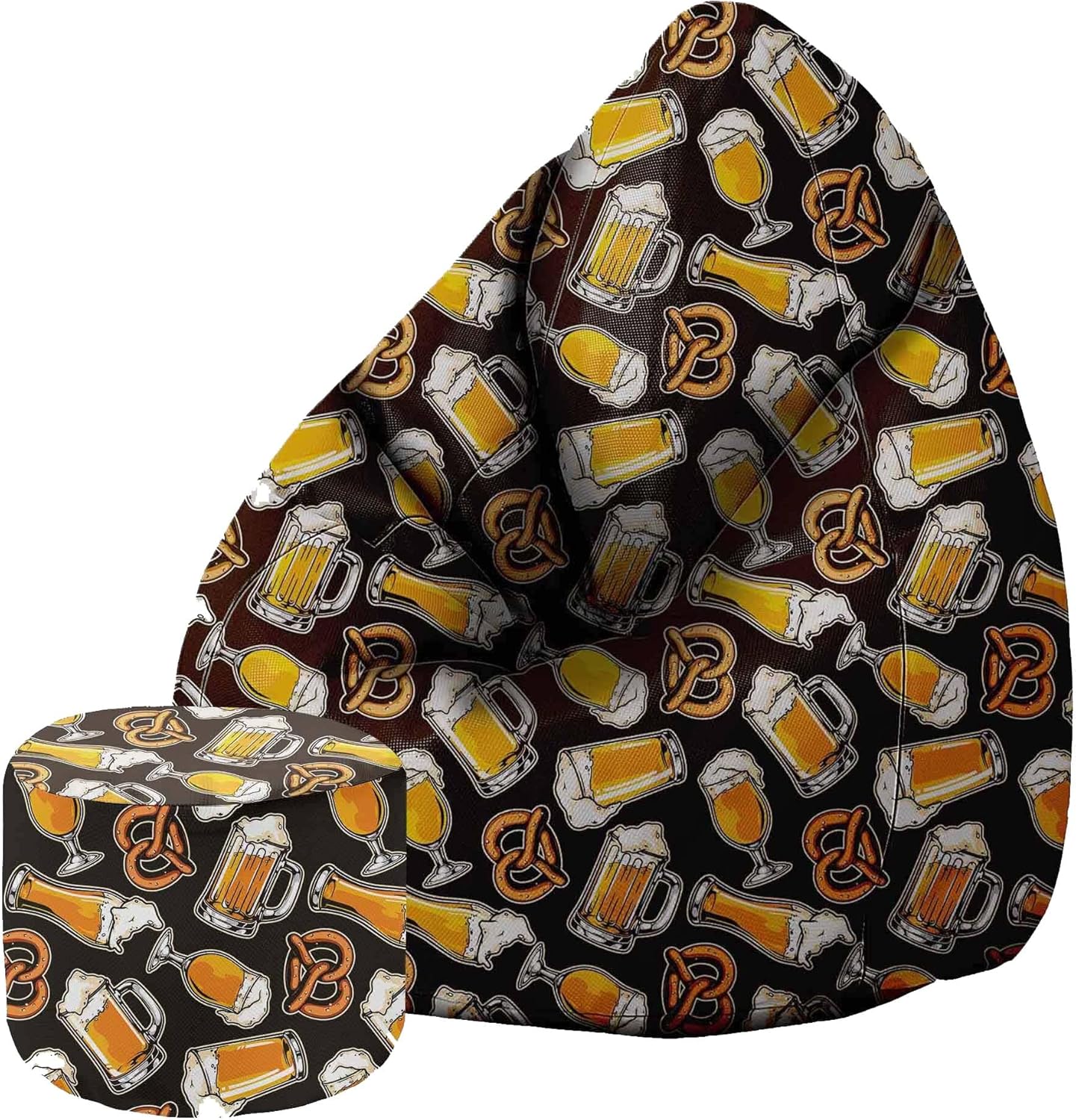Puf Pearshape s podnožkou Beer And Pretzels