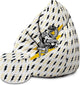 Birnenförmiger Sitzsack mit Fußstütze Snake Skull Lightning-Velvet