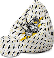 Birnenförmiger Sitzsack mit Fußstütze Snake Skull Lightning-Oxford