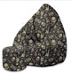 Birnenförmiger Sitzsack mit Fußstütze Skull-Velvet